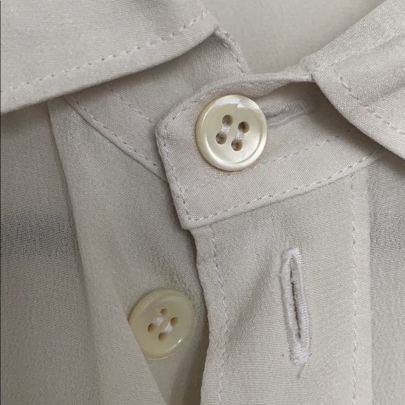 Saint Laurent White Shirt in Silk Crepe - Picture 2 of 7